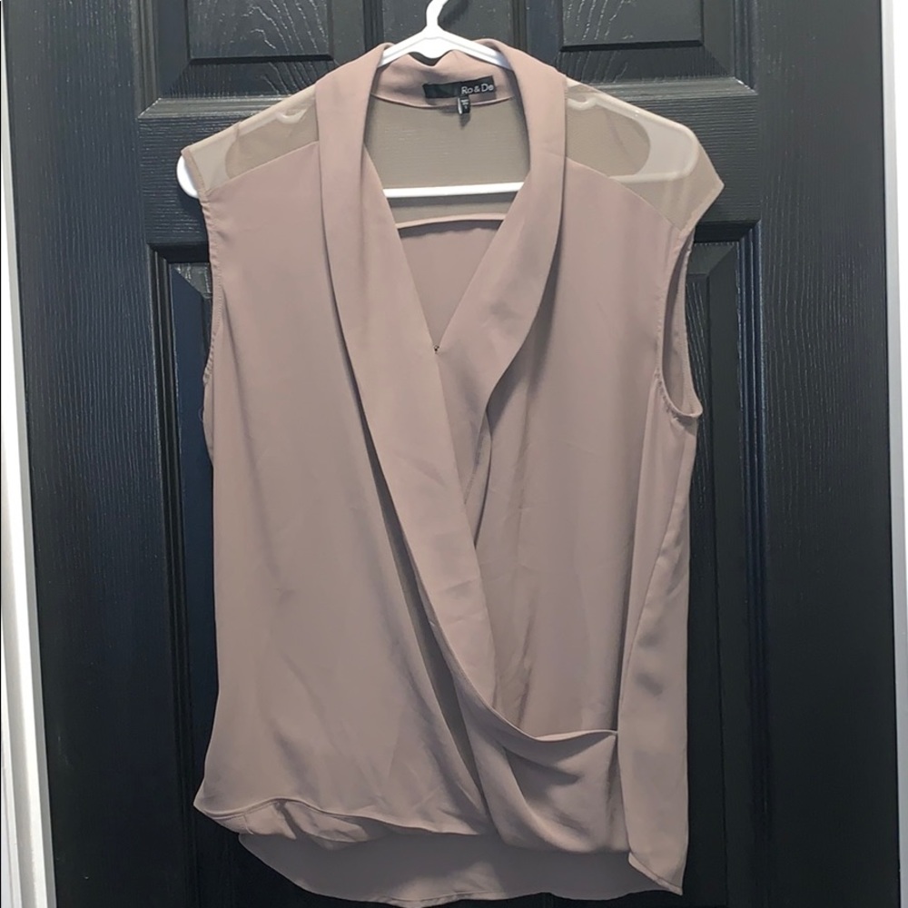 Ro & De Taupe Blouse